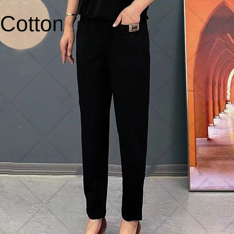 【Cumpărați 1, primiți 1 gratuit】【M-6XL】Pantaloni de damă din bumbac cu talie elastică