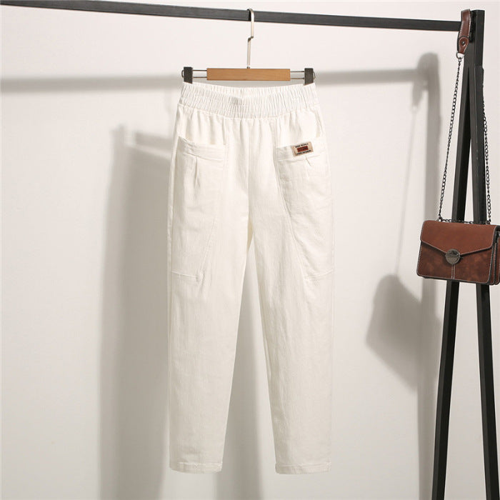 【Cumpărați 1, primiți 1 gratuit】 🔥HOT SALE-50%🔥Pantaloni de damă din bumbac cu talie elastică