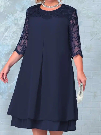 š„ćS-5XLć2024 noua rochie eleganta si confortabila