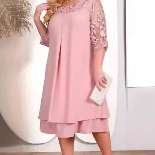 š„ćS-5XLć2024 noua rochie eleganta si confortabila