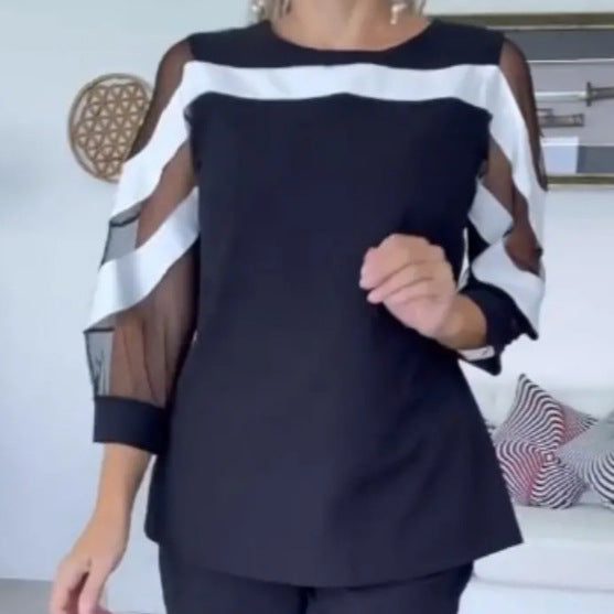 【S-5XL】 Top tricou la modă cu dungi diagonale