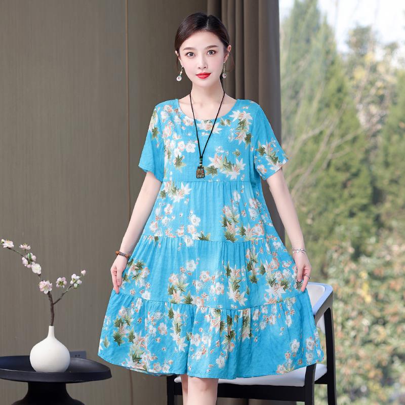 【XL-5XL】2024 noua rochie florala de marime mari de vara