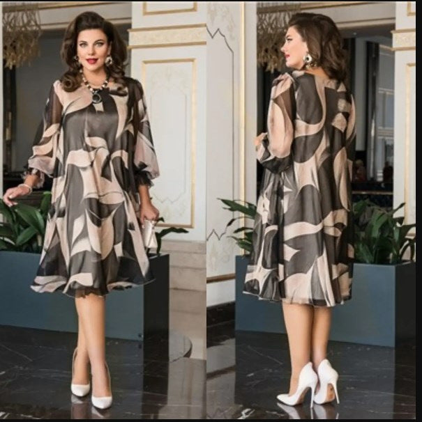 【S-5XL】2024 rochie imprimata moda dama