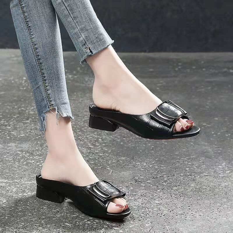 【50% OFF】【35-41】2024 Papuci plat de îmbrăcăminte exterioară versatilă