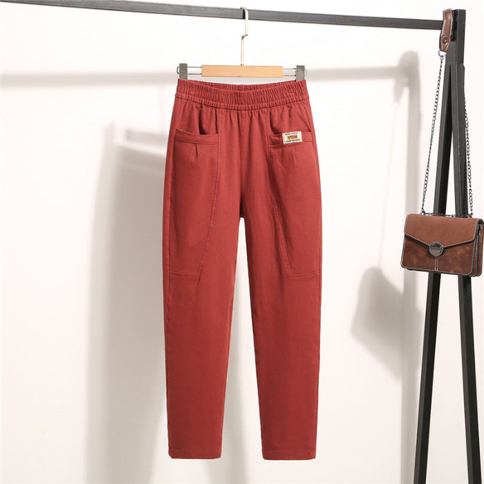 【Cumpărați 1, primiți 1 gratuit】 🔥HOT SALE-50%🔥Pantaloni de damă din bumbac cu talie elastică