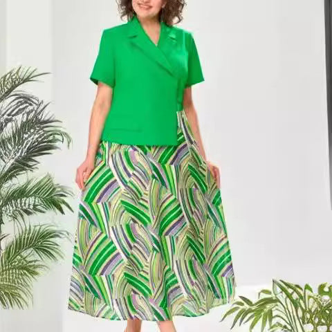 šćS-5XLć2024 stil nou, rochie imprimatÄ la modÄ Či elegantÄ din bumbac pur