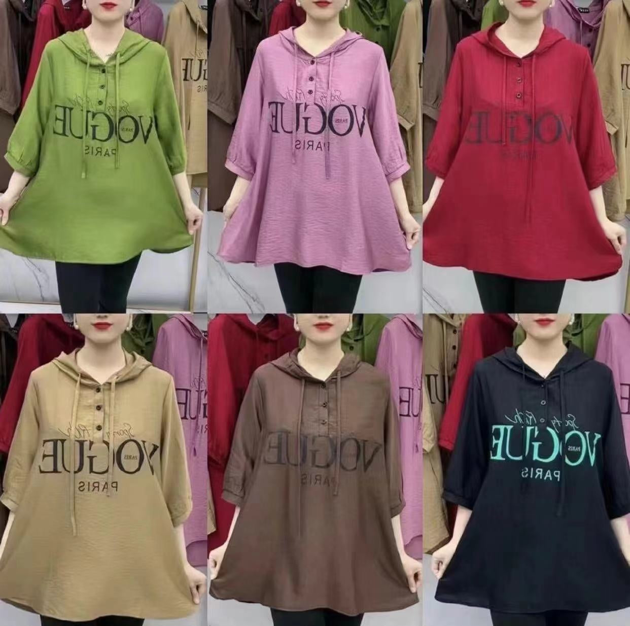 【XL-6XL】2024 new fashion tricou cu glugă mărime mare
