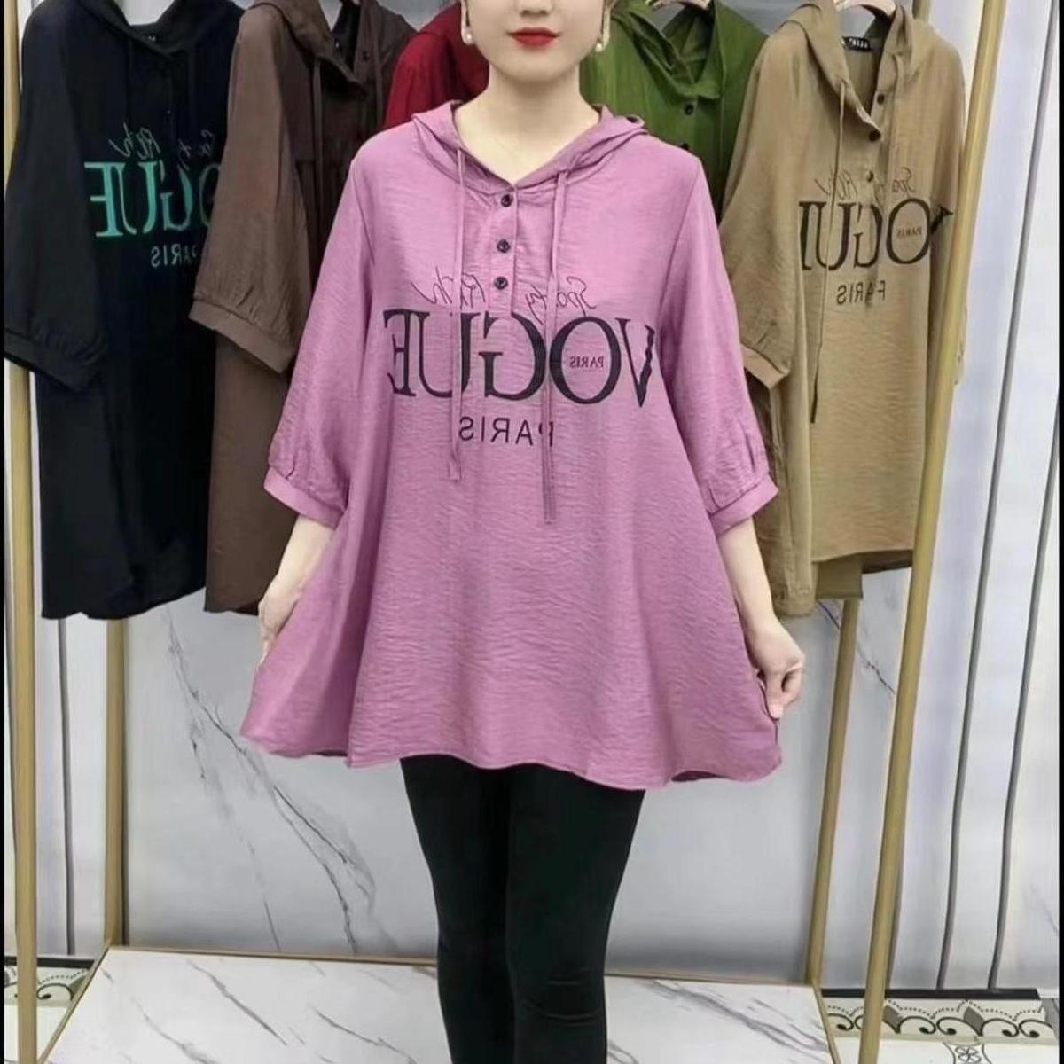 【XL-6XL】2024 new fashion tricou cu glugă mărime mare