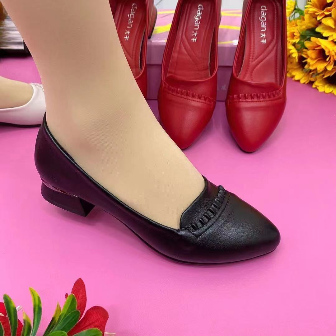 【35-40】Pantofi de damă cu vârf rotund din piele naturală cu talpă moale