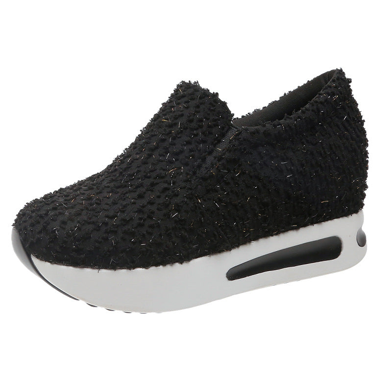 【35-42】Adidași noi, cu talpă groasă, cu vârf rotund