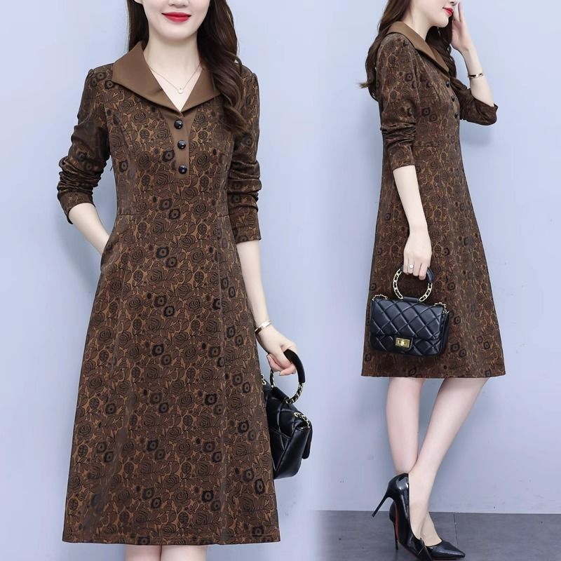 【M-5XL】Slim elegant imprimat rochie de moda