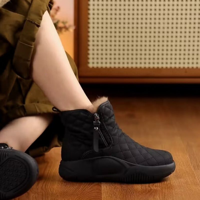 【35-40】Cizme de zapada calduroase cu talpa groasa pentru femei