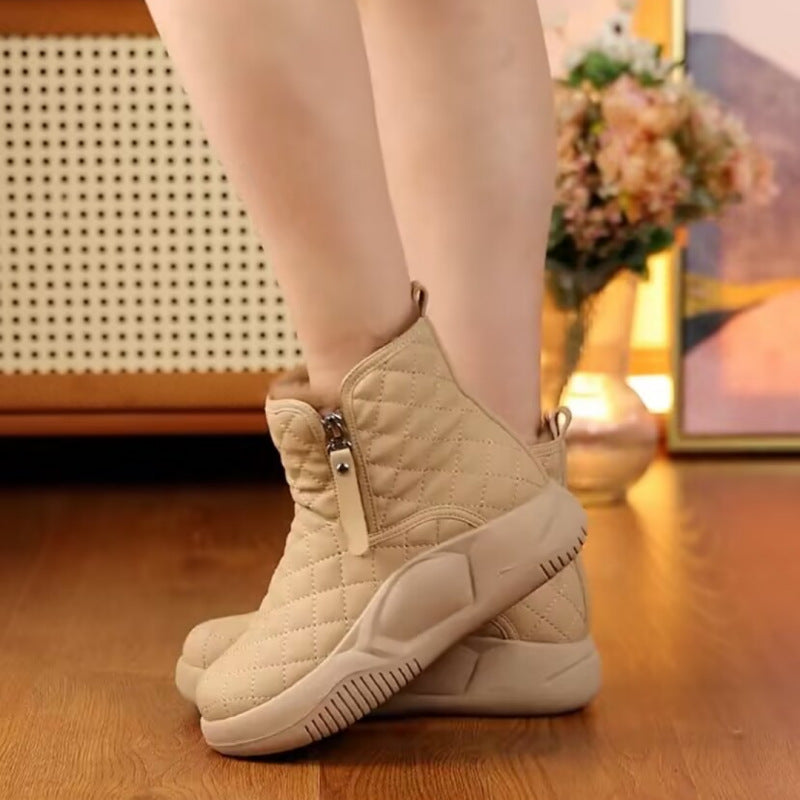 【35-40】Cizme de zapada calduroase cu talpa groasa pentru femei