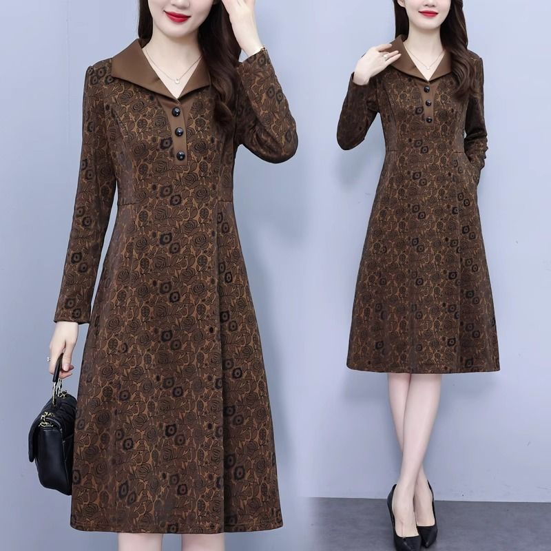 【M-5XL】Slim elegant imprimat rochie de moda