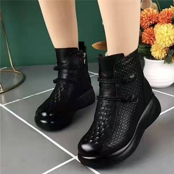 【100% piele de vacă】 cizme scurte la modă