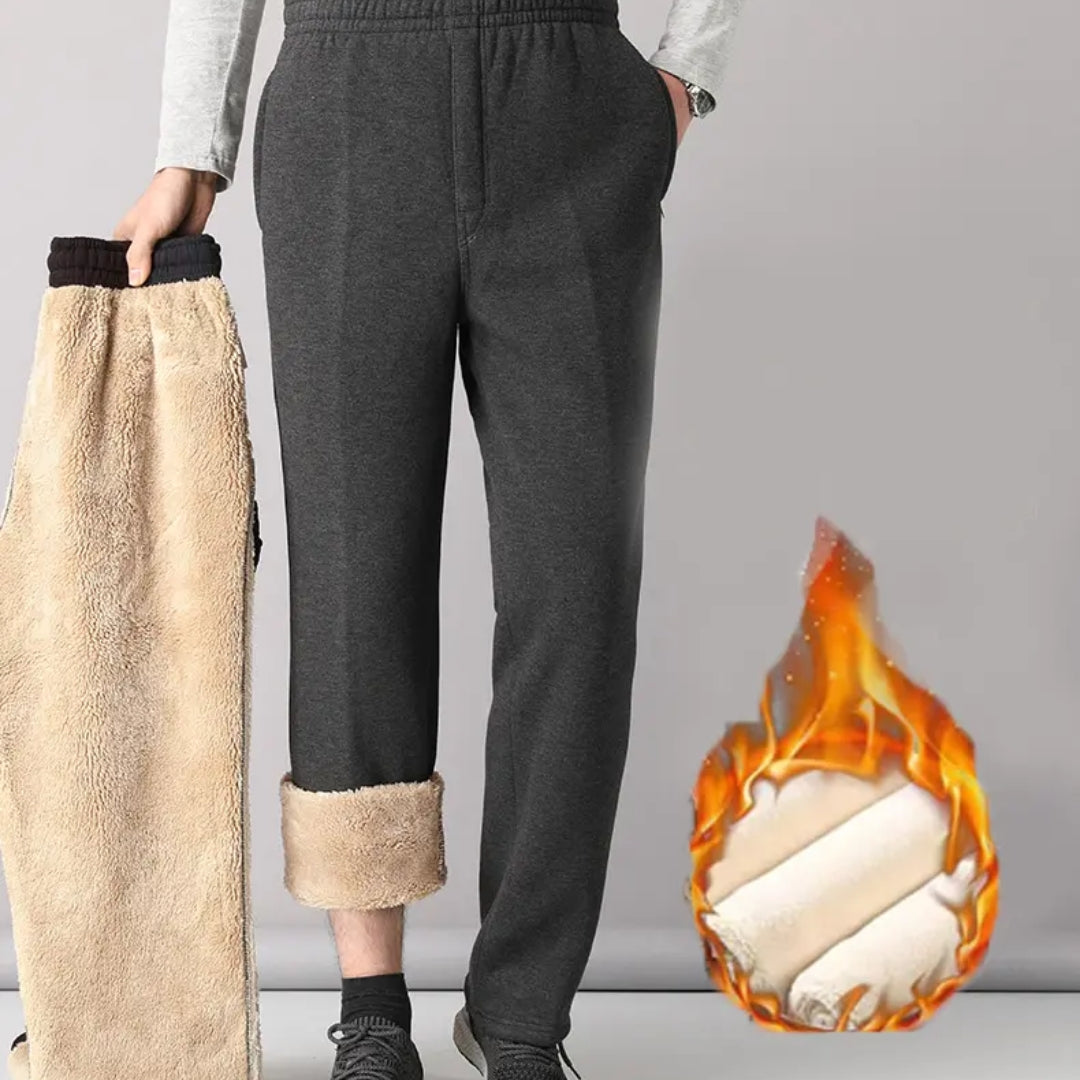【XL-5XL】Pantaloni de trening gros din lână de miel pentru bărbați de vârstă mijlocie și în vârstă