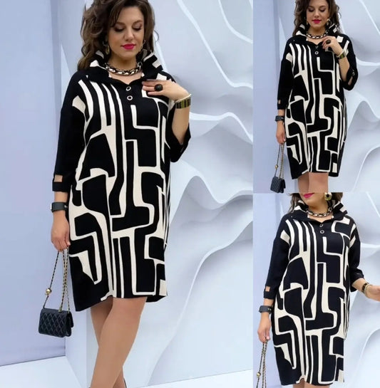 🔥🥰【S-5XL】2024 noua rochie imprimata eleganta si confortabila