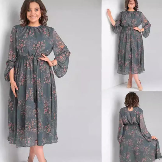 【S - 5XL】Rochie imprimata stilata si eleganta