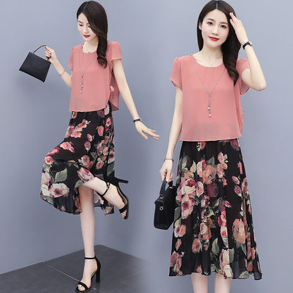【M-5XL】2024 rochie noua de vara, rochie larga din doua piese
