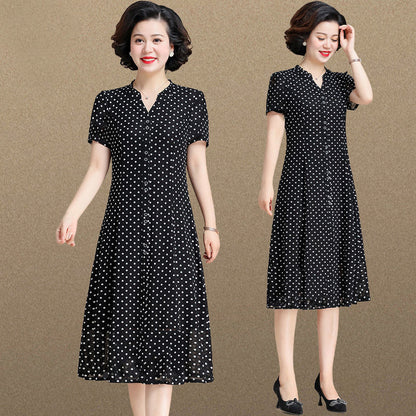【L - 5XL】Rochie cu imprimeu buline