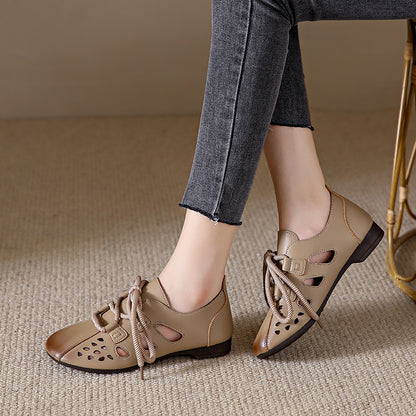 【36-41】Sandale cu talpă moale cu goluri de modă retro