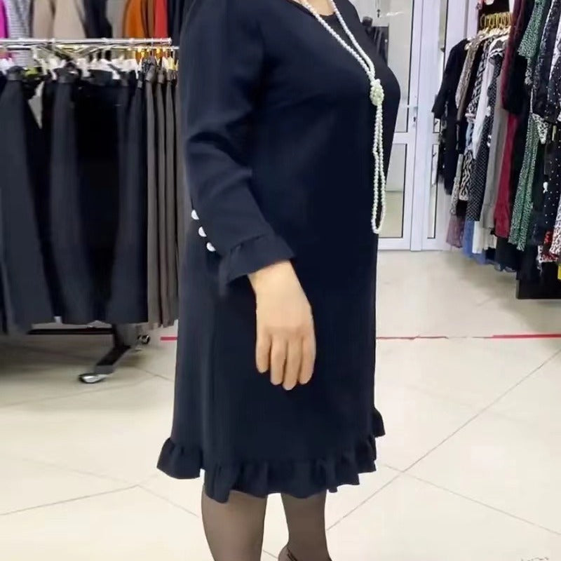 【S-3XL】 Noua rochie eleganta de culoare solida