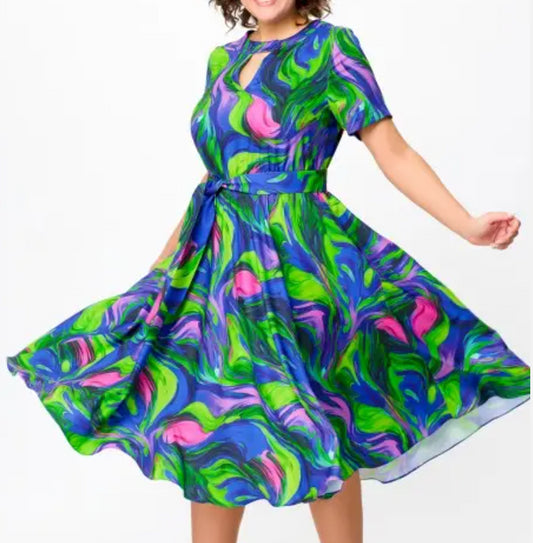 🔥【S-5XL】Rochie imprimata la moda de inalta calitate