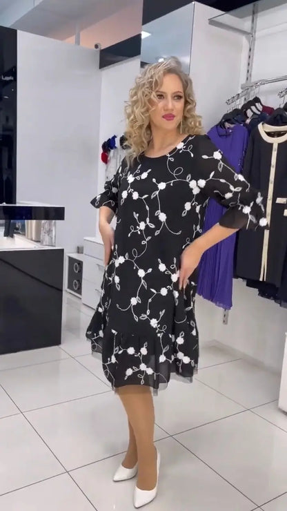 【S-5XL】❤️2024 rochie nouă de primăvară albastră florală