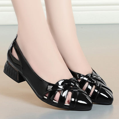 【35-40】Noi pantofi plati din piele pentru femei, la modă de primăvară și vară
