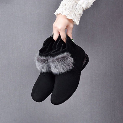 💥Ofertă limitată【80% REDUCERE】😍【35-41】 Cizme din piele moale cu vârf rotund, cu toc mijlociu