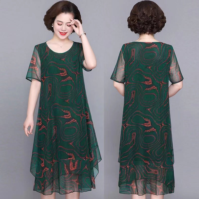 2024 Rochie Sifon Dama Rochie De Vara Rochie Florala Noua Fusta Moda