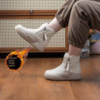 【35-40】Cizme de zapada calduroase cu talpa groasa pentru femei